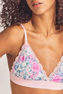 LoveShackFancy LSF X Stripe & Stare Lace Bralet And Knicker Sleepwear