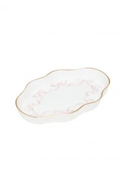 LoveShackFancy Bow Oval Scalloped Dish New Arrivals