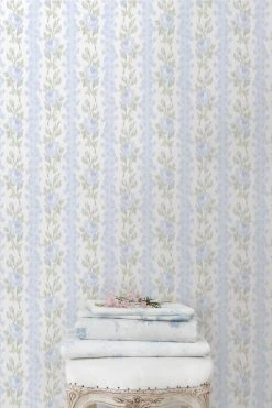 LoveShackFancy Blooming Heirloom Wallpaper - BLUE ROMANCE View All