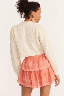 LoveShackFancy New Arrivals Avignon Cropped Cardigan Sweater