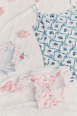 LoveShackFancy LSF X Stripe & Stare Cami And Underwear Set