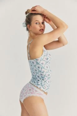 LoveShackFancy LSF X Stripe & Stare Cami And Underwear Set