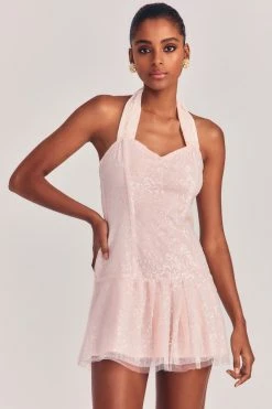LoveShackFancy Sale Peterson Mini Sequin Halter Dress
