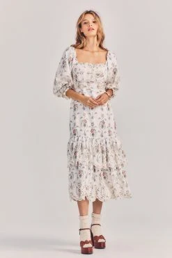 LoveShackFancy Toulon Midi Dress Sale