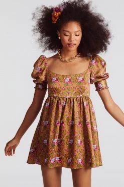 LoveShackFancy Bennington Mini Dress - RUBY GOLDMINE