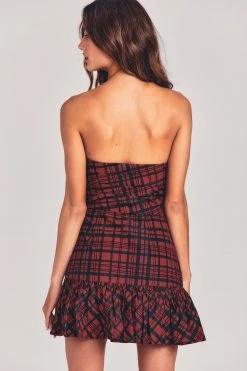LoveShackFancy Tilson Plaid Mini Dress