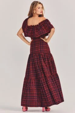 LoveShackFancy Sale Martini Plaid Midi Dress