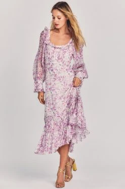 LoveShackFancy Sale Julio Silk Midi Dress
