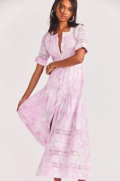 LoveShackFancy Edie Dress - PEONY PINK Dresses