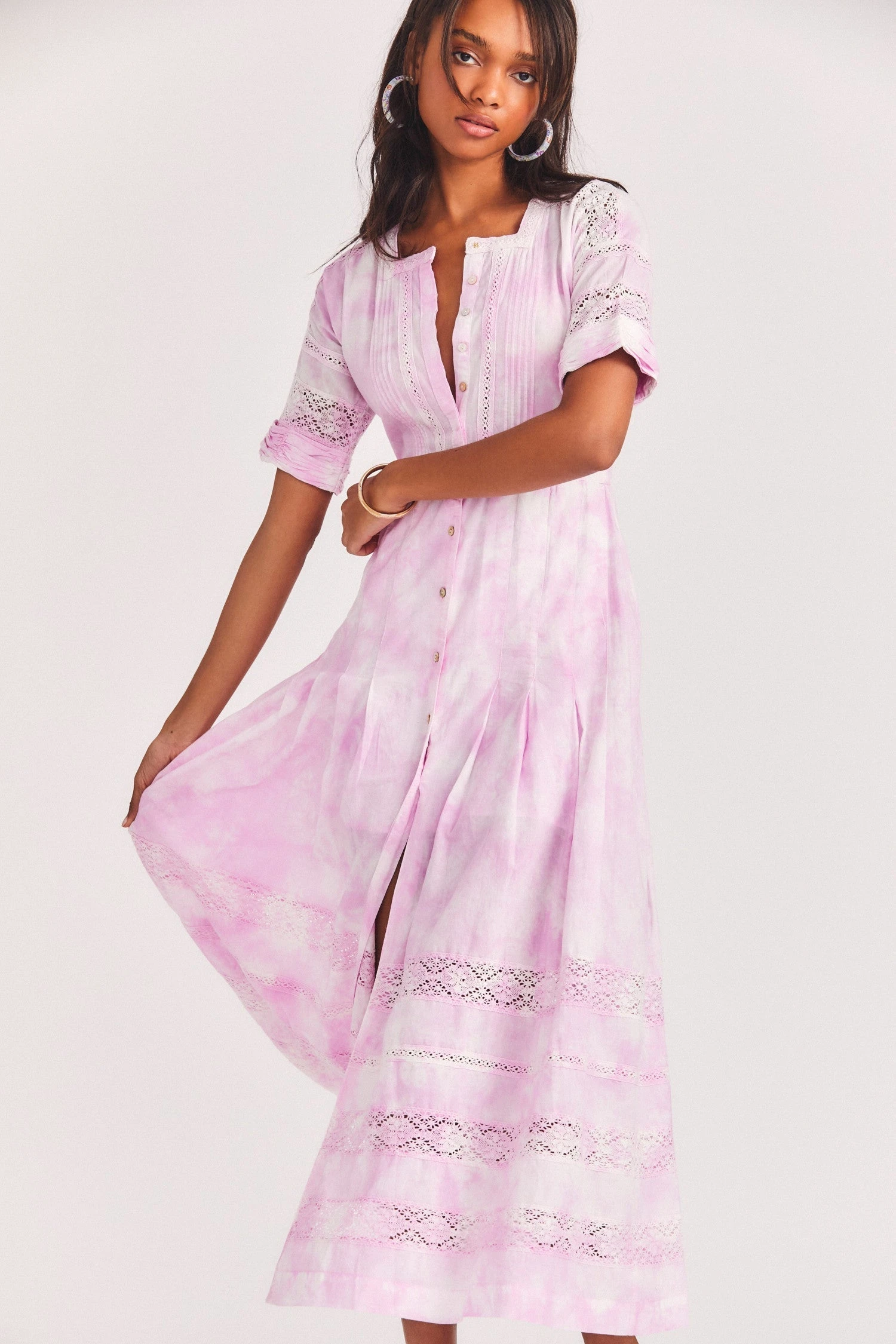 LoveShackFancy Edie Dress - PEONY PINK Dresses 1 LoveShackFancy Edie Dress - PEONY PINK Dresses