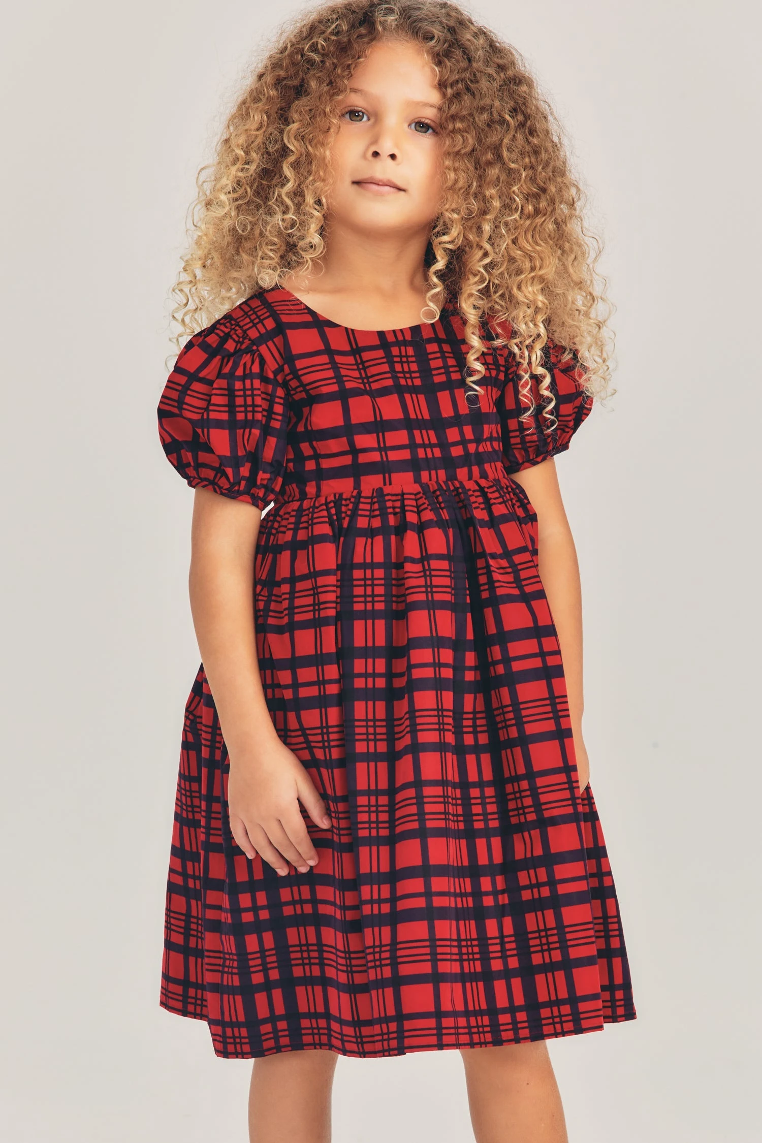 LoveShackFancy Girls Plaid Holly Dress 1 LoveShackFancy Girls Plaid Holly Dress