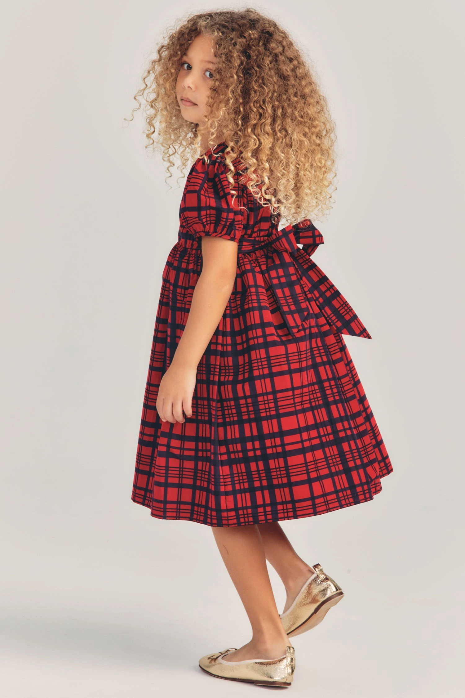 LoveShackFancy Girls Plaid Holly Dress 3 LoveShackFancy Girls Plaid Holly Dress
