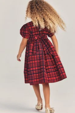 LoveShackFancy Girls Plaid Holly Dress 8 LoveShackFancy Girls Plaid Holly Dress