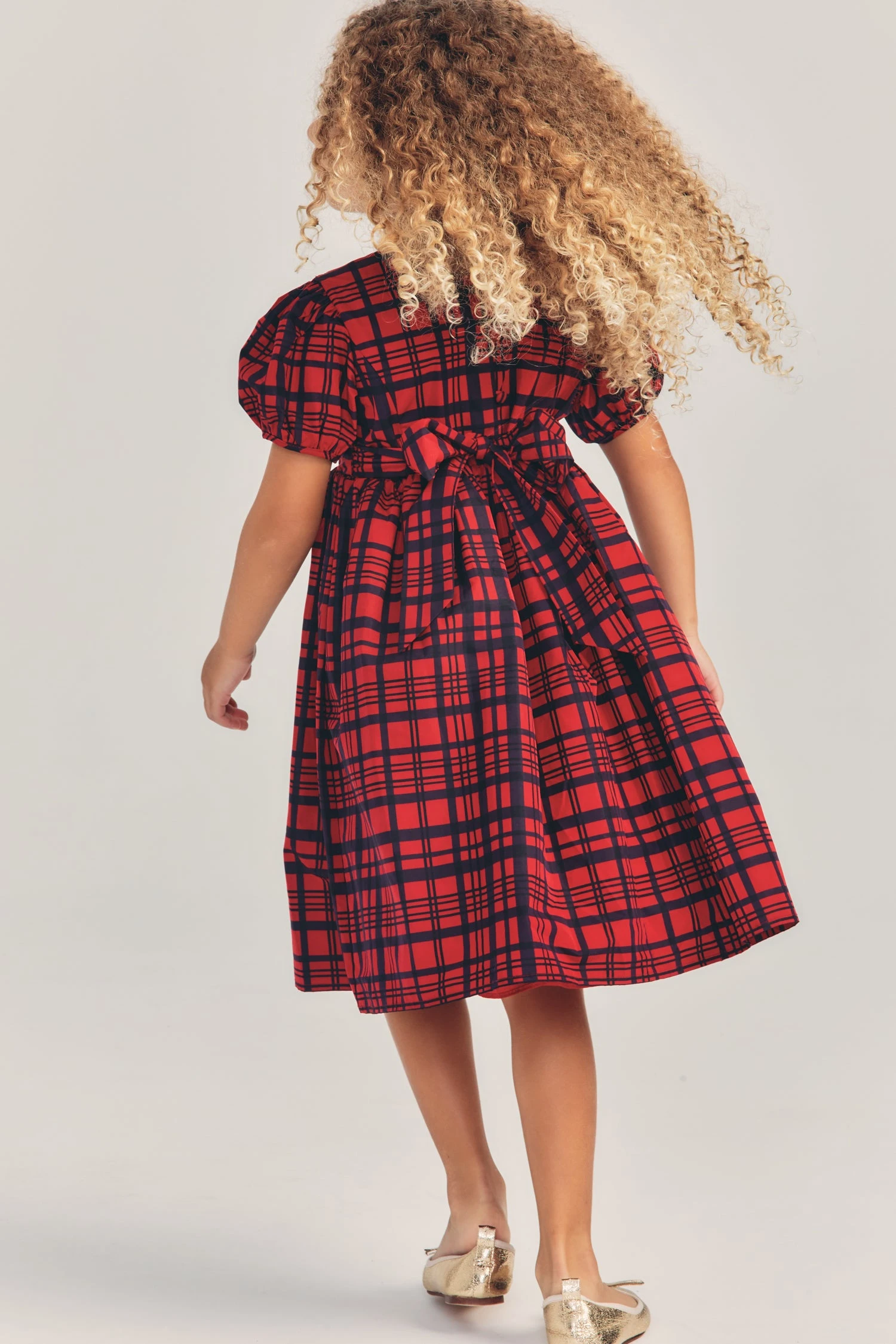 LoveShackFancy Girls Plaid Holly Dress 4 LoveShackFancy Girls Plaid Holly Dress