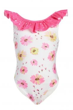 LoveShackFancy Girls Junip One Piece - BRIGHT PEONY MULTI Little Girls