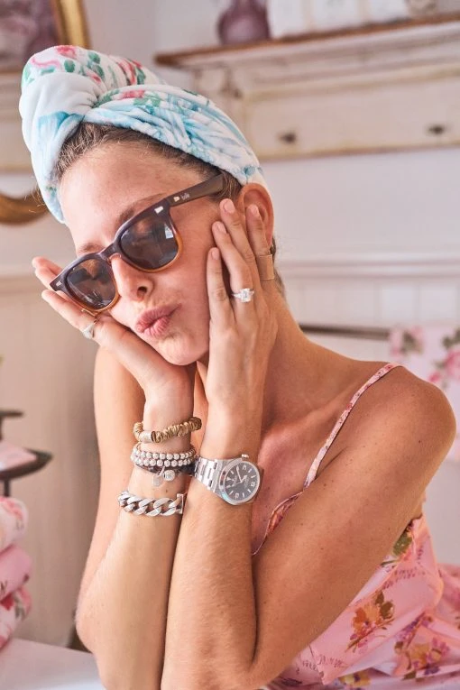 LoveShackFancy Rosa Beaux Hair Towel View All 6 LoveShackFancy Rosa Beaux Hair Towel View All