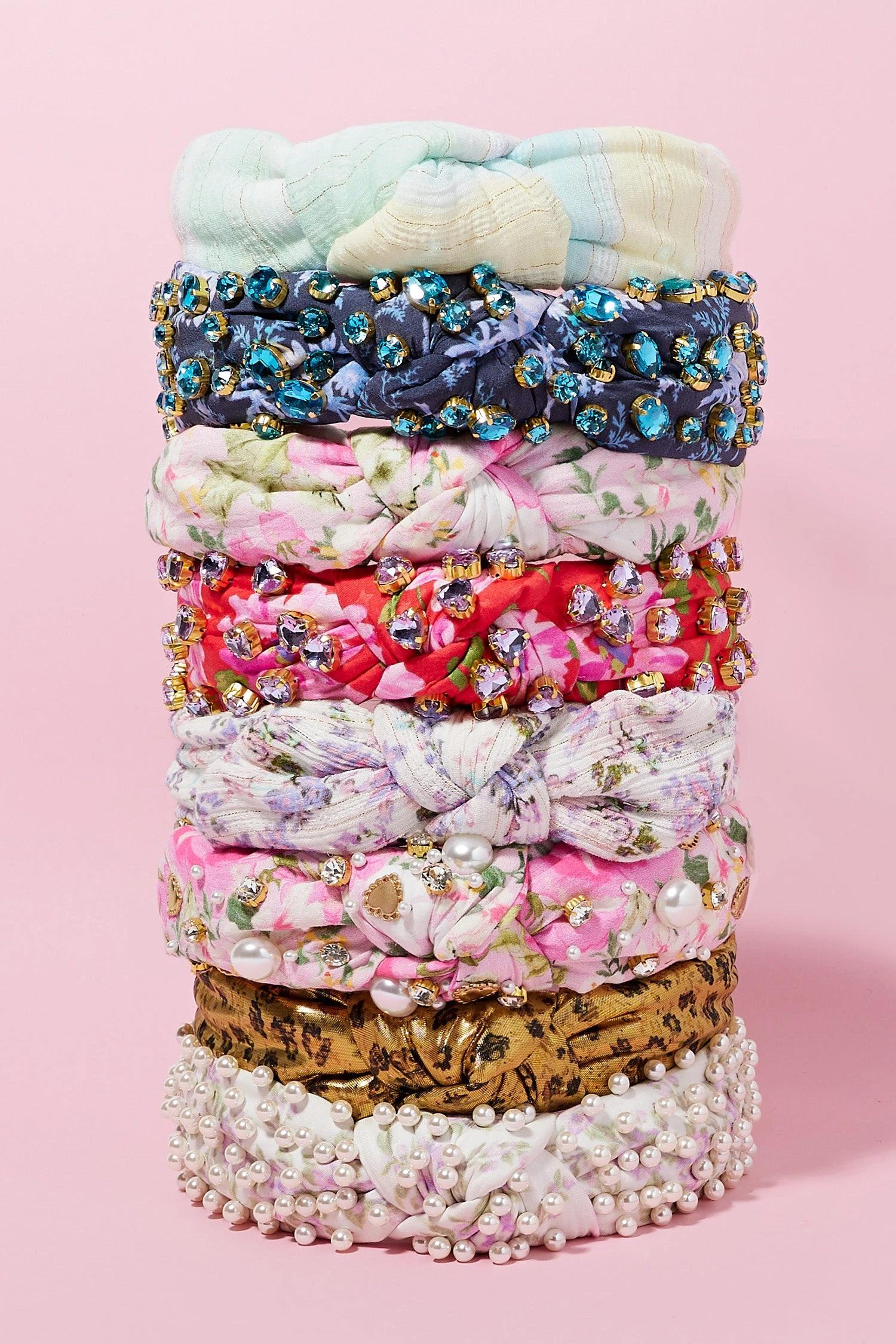 LoveShackFancy X Lele Sadoughi Heart Crystal Knotted Headband 3 LoveShackFancy X Lele Sadoughi Heart Crystal Knotted Headband