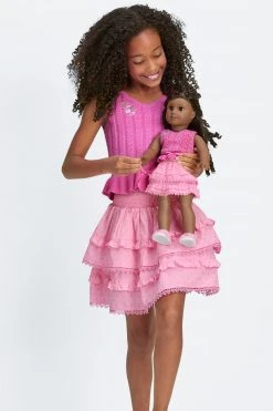 LoveShackFancy X American Girl Girls Rosy Ruffle Billie Skirt