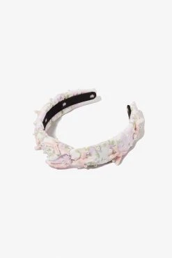 LoveShackFancy X Lele Sadoughi Girls Pearl And Bow Knotted Headband