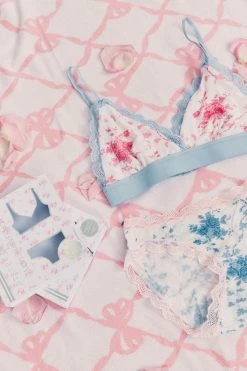 LoveShackFancy LSF X Stripe & Stare Lace Bralette & Underwear Set Sale