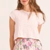 LoveShackFancy Rubin Cropped Tee Tops