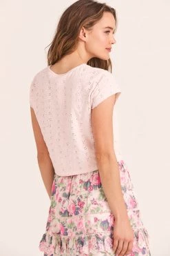 LoveShackFancy Rubin Cropped Tee Tops 7 LoveShackFancy Rubin Cropped Tee Tops