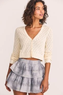 LoveShackFancy Janie Cropped Cardigan New Arrivals