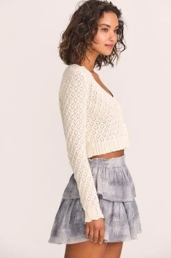 LoveShackFancy Janie Cropped Cardigan New Arrivals