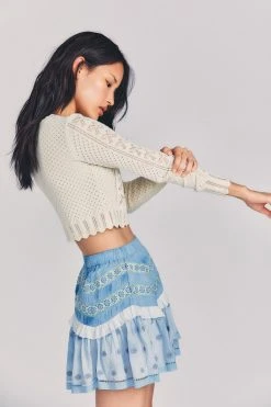 LoveShackFancy Tops Sinfonia Cropped Pullover Sweater