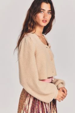 LoveShackFancy Sale Branton Cashmere Cropped Cardigan