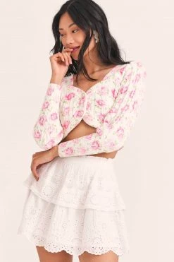 LoveShackFancy Tops Bishop Crop Cardigan