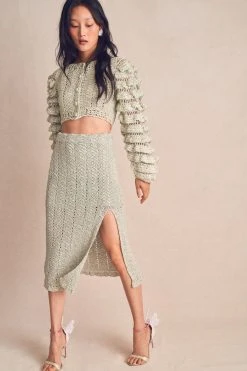 LoveShackFancy New Arrivals Junice Crop Cardigan