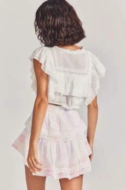LoveShackFancy Ruffle Mini Skirt Skirts