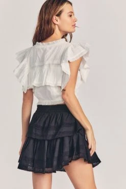 LoveShackFancy Skirts Ruffle Mini Skirt