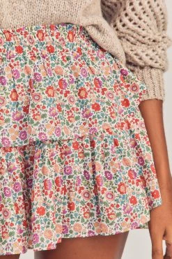 LoveShackFancy X Liberty Ruffle Mini Skirt Sale