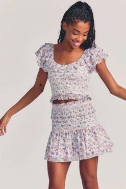 LoveShackFancy Skirts Camilla Mini Skirt