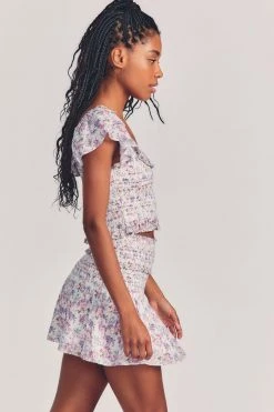 LoveShackFancy Skirts Camilla Mini Skirt