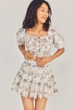 LoveShackFancy Sale Sarie Mini Skirt