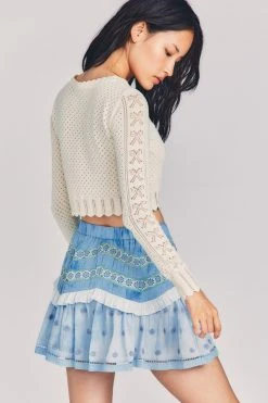 LoveShackFancy Felice Mini Skirt Skirts
