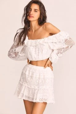 LoveShackFancy Diamond Mini Skirt