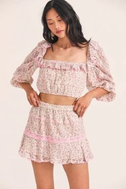 LoveShackFancy Diamond Mini Skirt New Arrivals