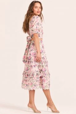 LoveShackFancy Skirts Naila Midi Skirt