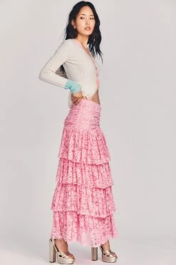 LoveShackFancy Marsala Maxi Skirt