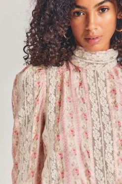 LoveShackFancy Jacque Silk Top Sale