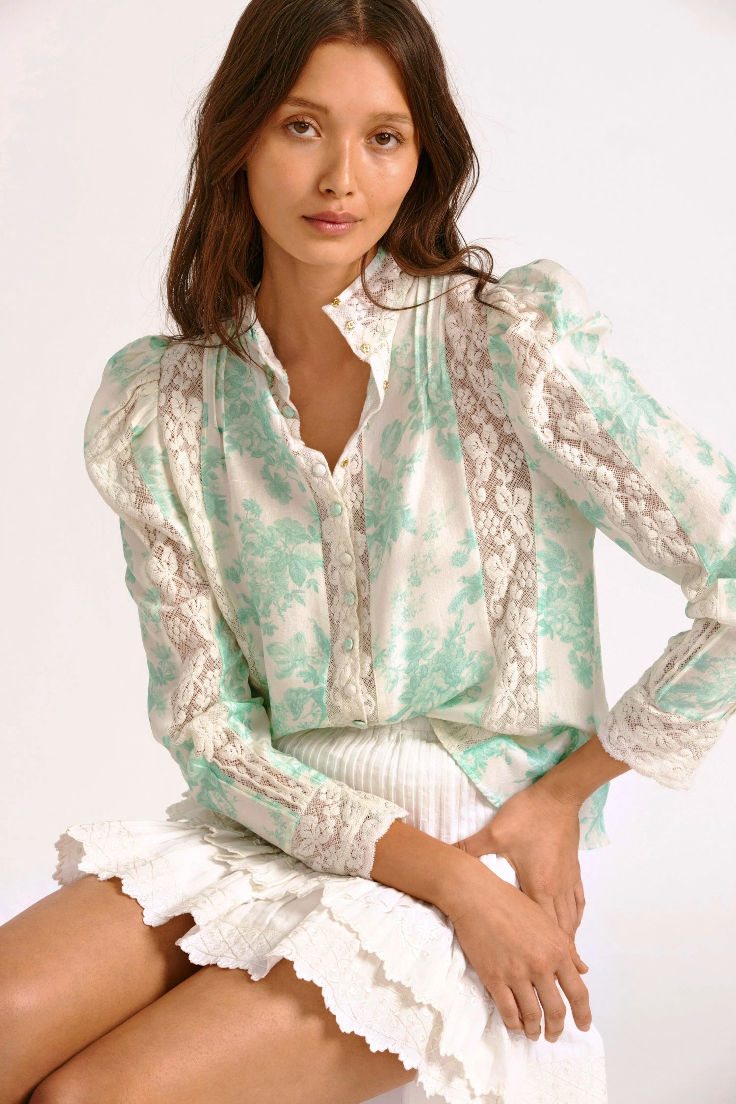 LoveShackFancy Jacque Silk Top Sale 6 LoveShackFancy Jacque Silk Top Sale