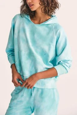 LoveShackFancy Addison Hoodie - CABANA TEAL