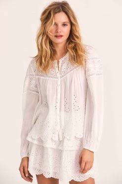 LoveShackFancy Badyn Blouse Tops