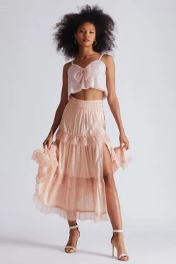 LoveShackFancy Sale Annalisa Sequin Cropped Top