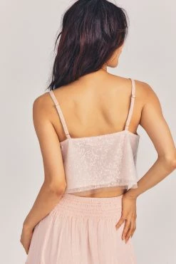 LoveShackFancy Sale Annalisa Sequin Cropped Top