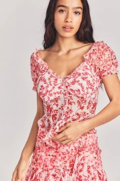 LoveShackFancy Bryant Silk Top